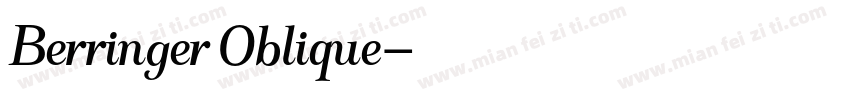 Berringer Oblique字体转换